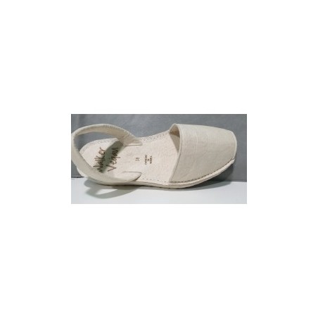 ABARCA VEGANA DE PIÑATEX MENORQUINA, COLOR NATURAL, SUELA BLANCA CON PLATAFORMA DE FOAM