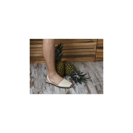 MENORQUINA VEGANA PIÑATEX NATURAL TR NEGRA