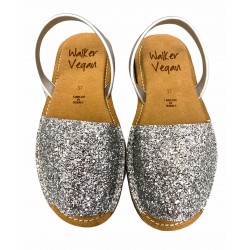 Avarca Vegana Anatómica Glitter Plata