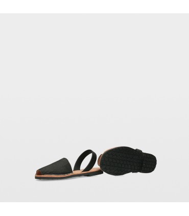 Menorquina vegana Piñatex negro